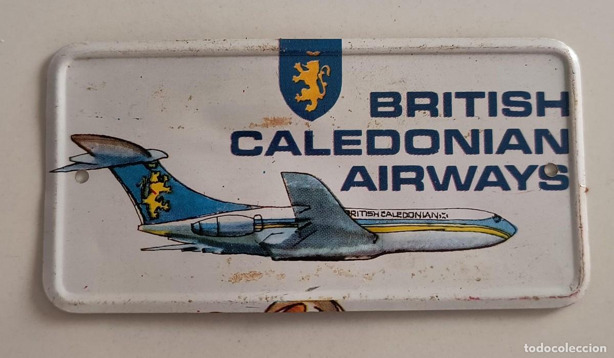 Coleccionismo Cromos antiguos: CHAPA MET&Aacute;LICA N&ordm; 27 CALEDONIAN BRITISH CALEDONIAN AIRWAYS - AEROM&Eacute;XICO - BIMBO - 1970