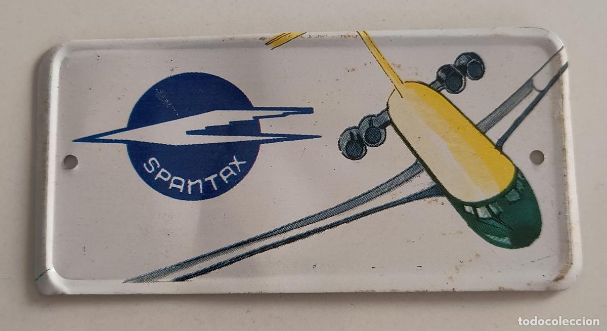 Coleccionismo Cromos antiguos: CHAPA MET&Aacute;LICA N&ordm; 31 SPANTAX - AEROM&Eacute;XICO - BIMBO - 1970