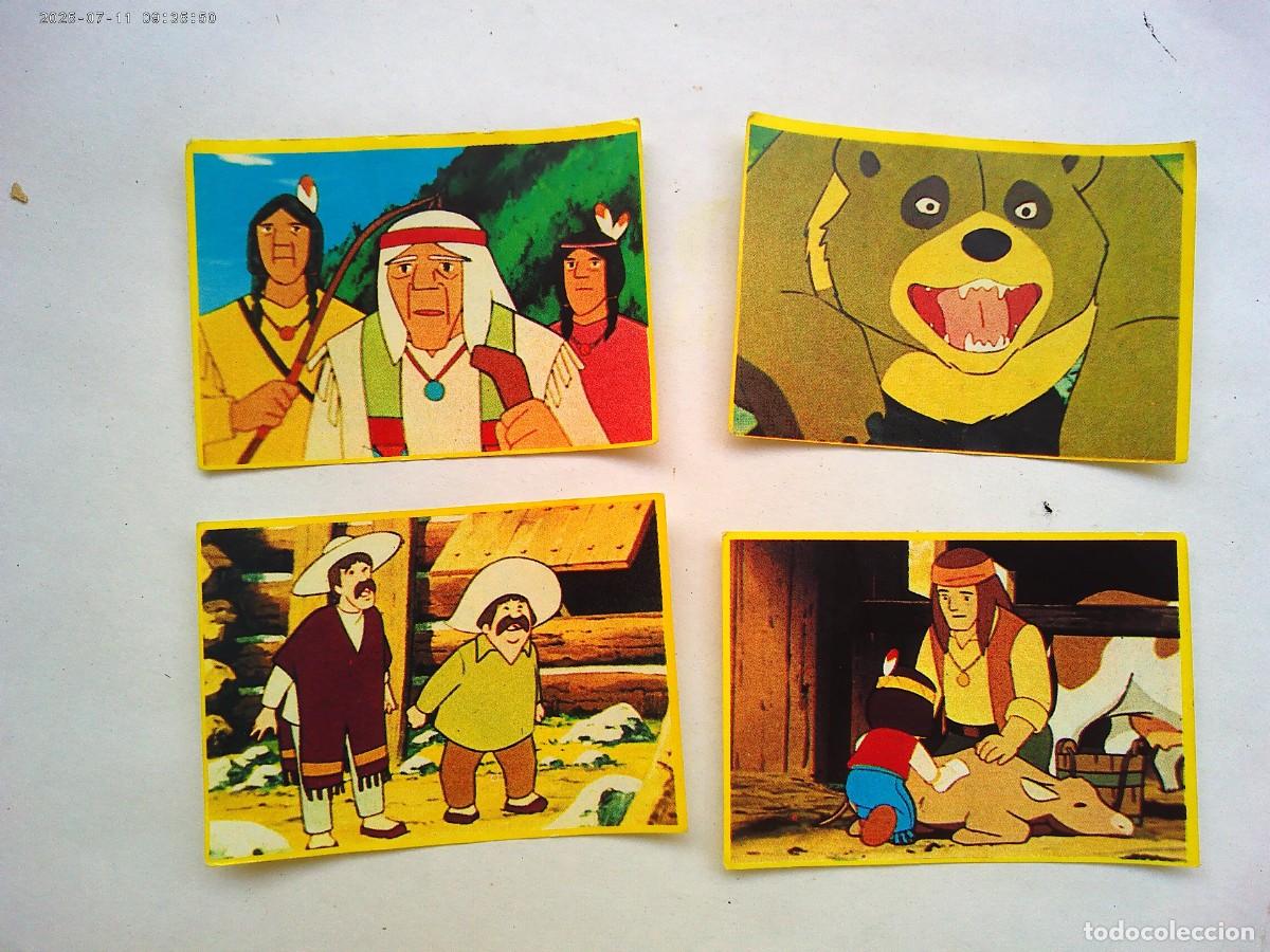 Coleccionismo Cromos antiguos: LOTE 4 CROMOS DE &uml; JACKY EL OSO DE TALLAC &uml;DE DANONE , A&Ntilde;OS 80'