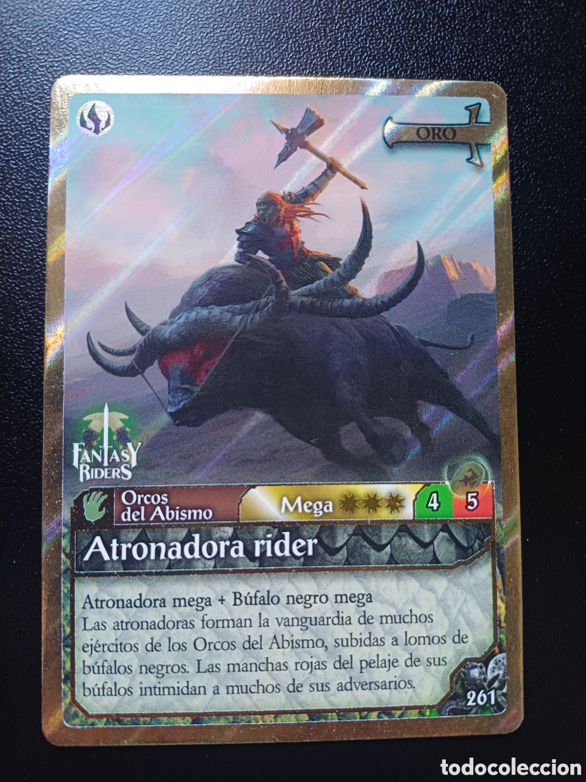 Coleccionismo Cromos antiguos: #261 ATRONADORA RIDER MEGA ORO FANTASY RIDERS EL RESURGIR DE LOS DRAGONES 2021