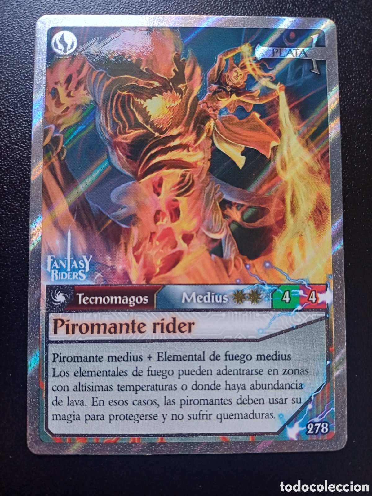 Coleccionismo Cromos antiguos: #278 PIROMANTE RIDER MEDIUS FANTASY RIDERS EL RESURGIR DE LOS DRAGONES 2021