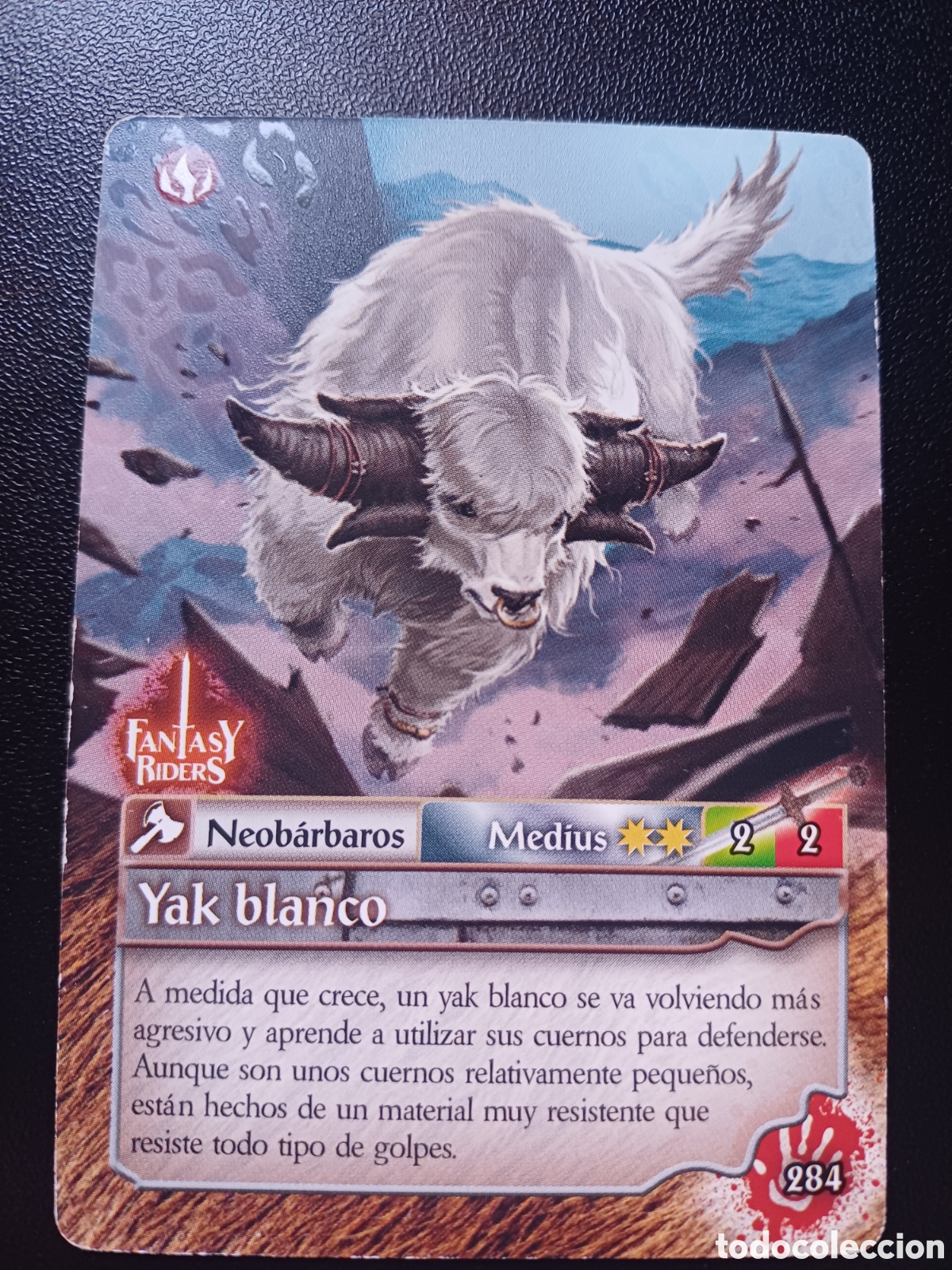 Coleccionismo Cromos antiguos: #284 YAK BLANCO MEDIUS FANTASY RIDERS EL RESURGIR DE LOS DRAGONES 2021