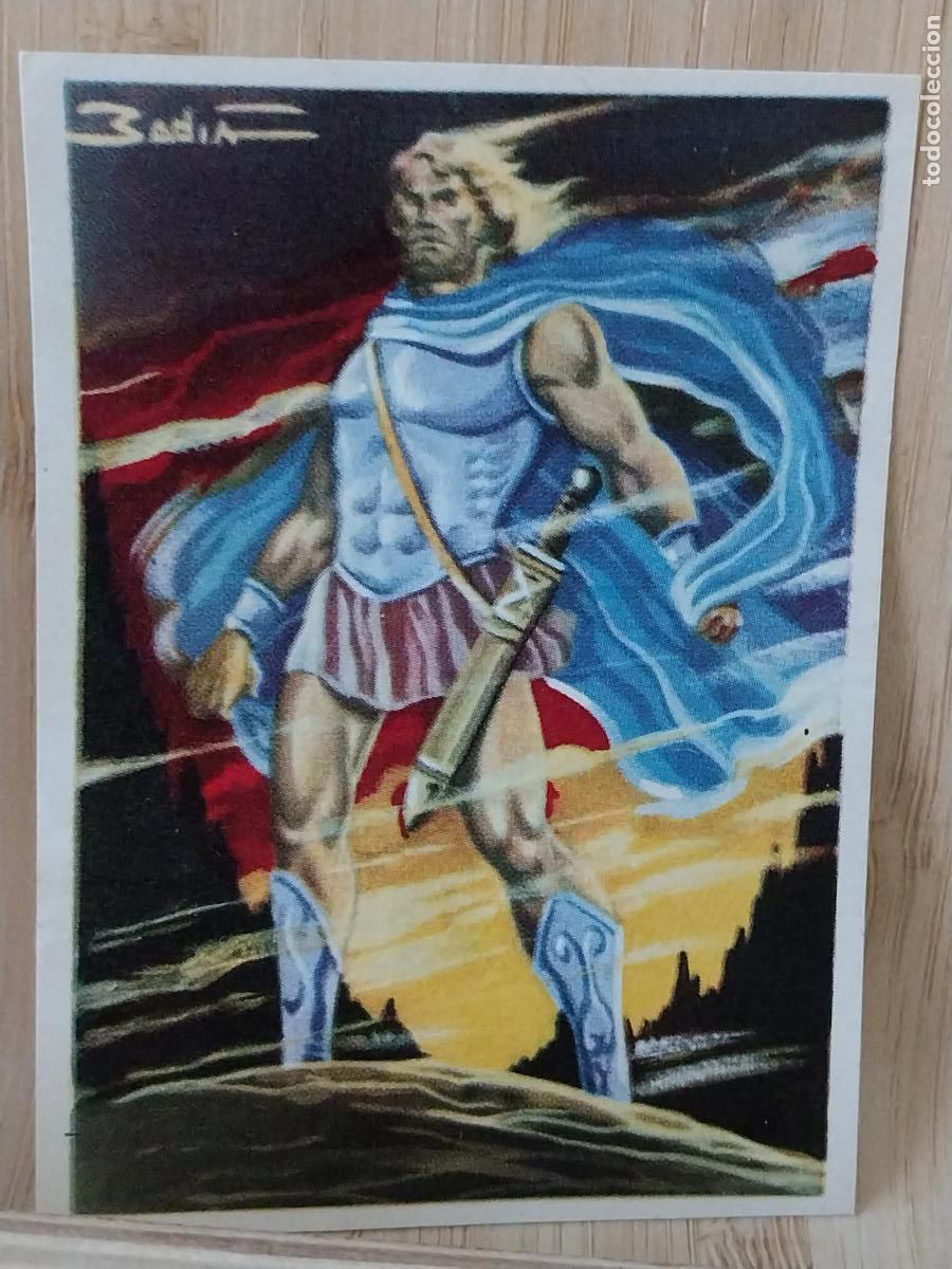 Coleccionismo Cromos antiguos: ULISES HUESO ATECA HEROES LEGENDARIOS CROMO 4 RECUPERADO NUNCA ORIGINAL ILUSTRACION BADIA