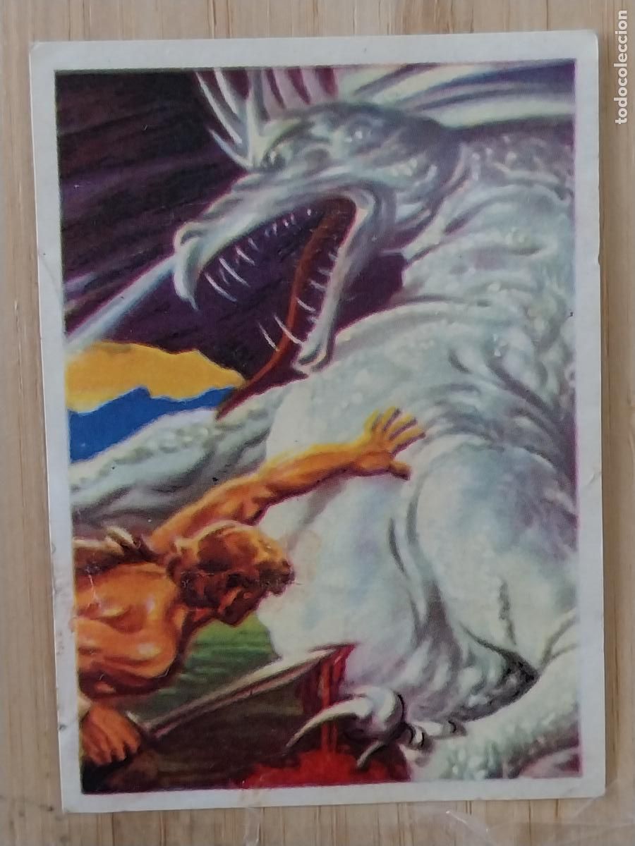 Coleccionismo Cromos antiguos: SIGFRIDO HUESO ATECA HEROES LEGENDARIOS CROMO 14 RECUPERADO NUNCA ORIGINAL ILUSTRACION BADIA