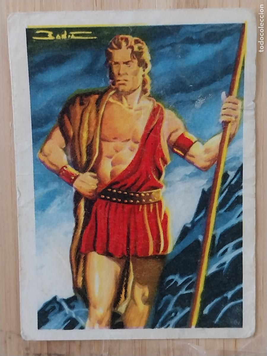 Coleccionismo Cromos antiguos: HUESO ATECA HEROES LEGENDARIOS CROMO 17 RECUPERADO NUNCA ORIGINAL ILUSTRACION BADIA