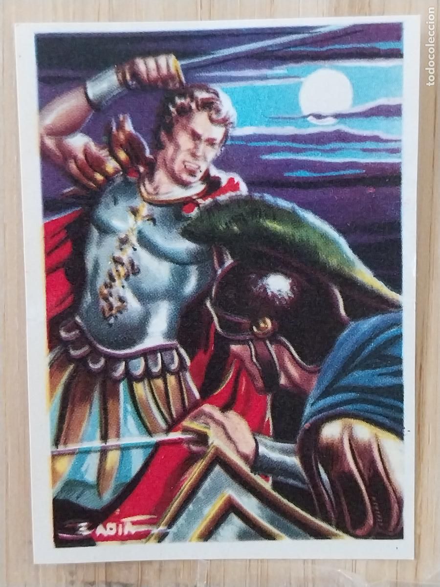 Coleccionismo Cromos antiguos: CHOCOLATE HUESO ATECA HEROES LEGENDARIOS CROMO 32 RECUPERADO ORIGINAL ILUSTRACION BADIA