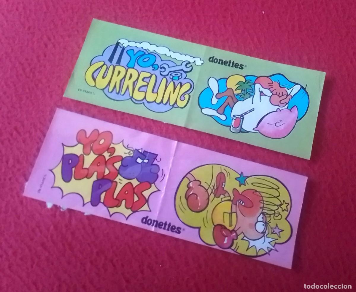 Coleccionismo Cromos antiguos: LOTE DE 2 ANTIGUOS CROMOS PEGATINAS STICKERS DONETTES YO CURRELING..YO PLAS PLAS..VER FOTOS...