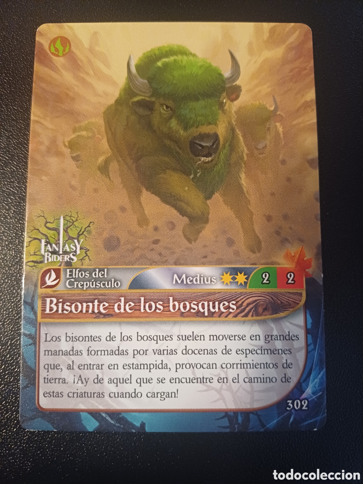 Coleccionismo Cromos antiguos: #302 BISONTE DE LOS BOSQUES MEDIUS FANTASY RIDERS EL RESURGIR DE LOS DRAGONES 2021