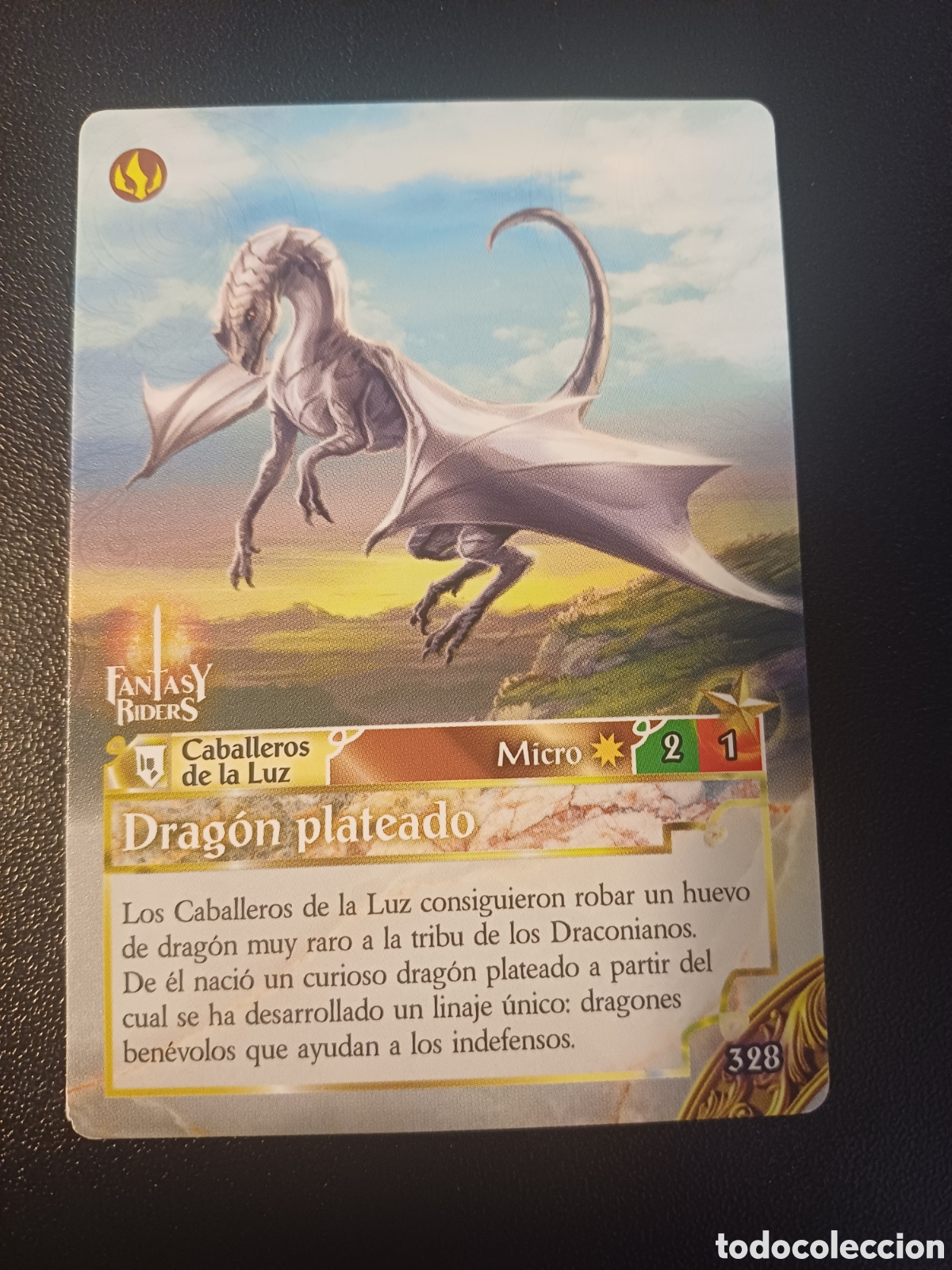 Collezionismo Figurine antiche: #328 DRAGON PLATEADO MICRO FANTASY RIDERS EL RESURGIR DE LOS DRAGONES 2021