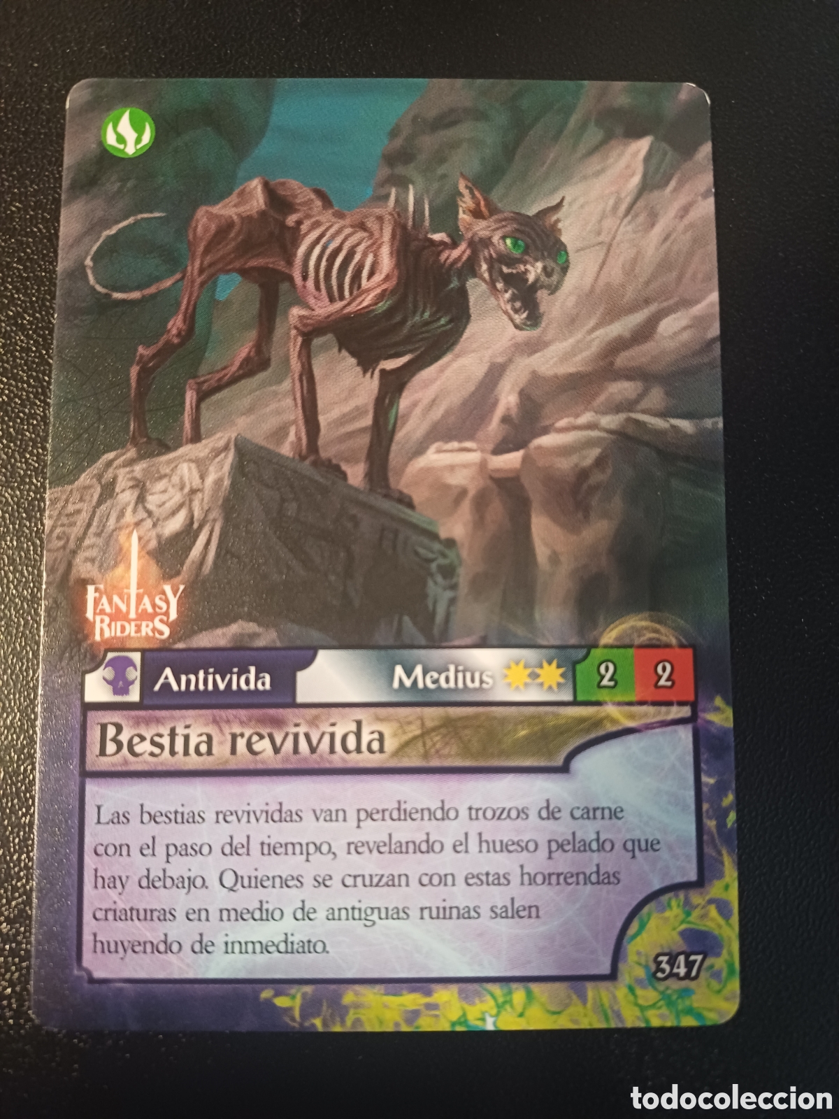 Coleccionismo Cromos antiguos: #347 BESTIA REVIVIDA MEDIUS FANTASY RIDERS EL RESURGIR DE LOS DRAGONES 2021