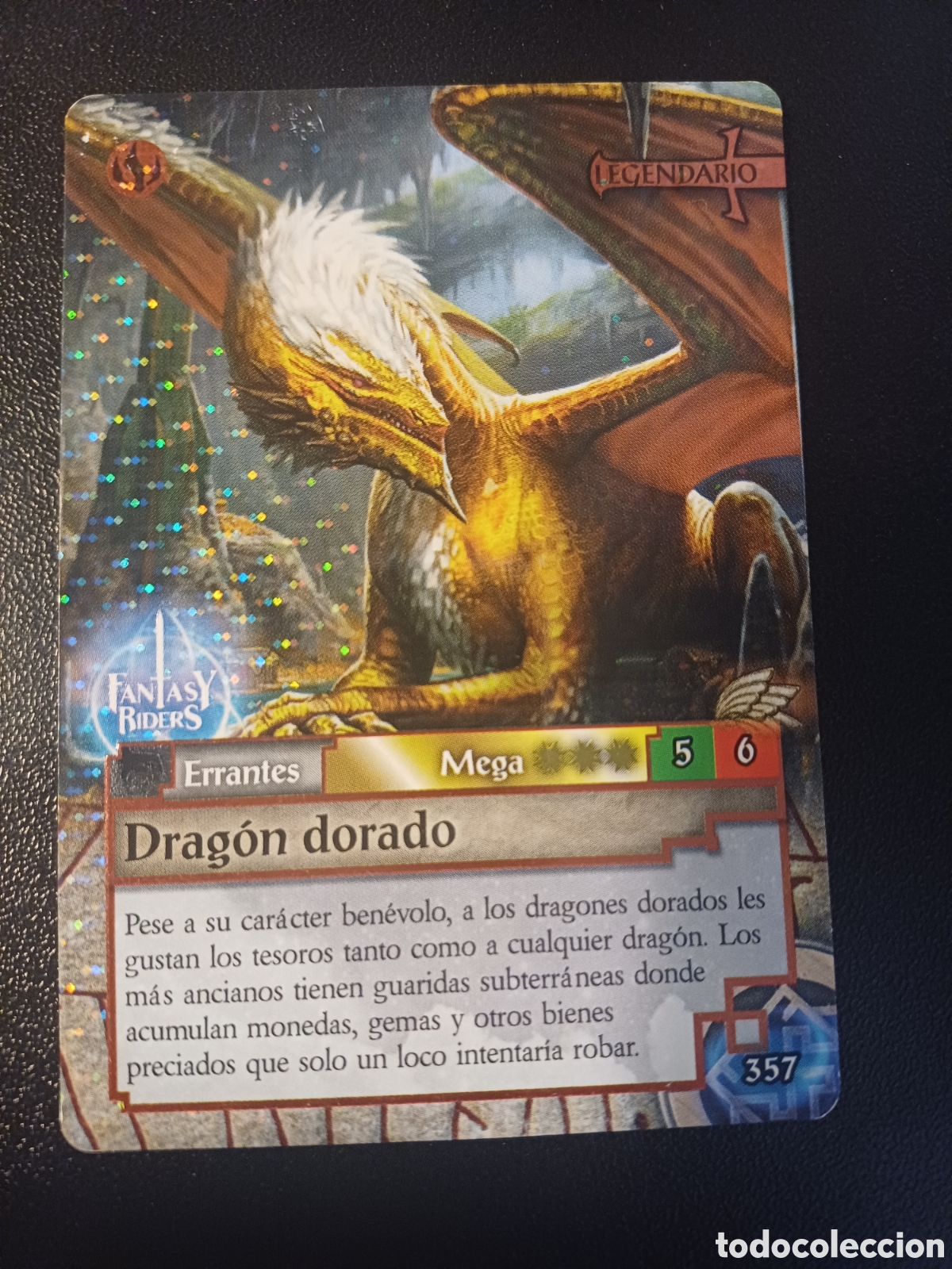 Coleccionismo Cromos antiguos: #357 DRAGON DORADO MEGA FANTASY RIDERS EL RESURGIR DE LOS DRAGONES 2021