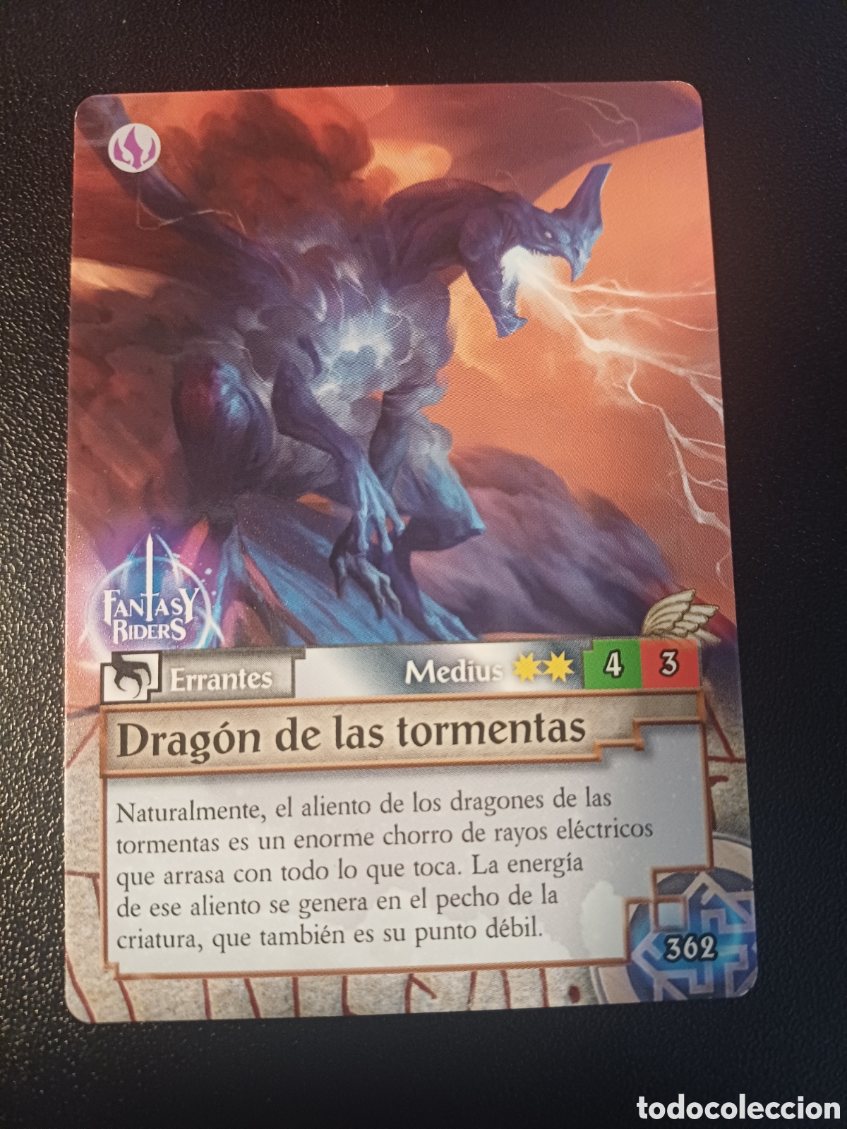 Coleccionismo Cromos antiguos: #362 DRAGON DE LAS TORMENTAS MEDIUS FANTASY RIDERS EL RESURGIR DE LOS DRAGONES 2021