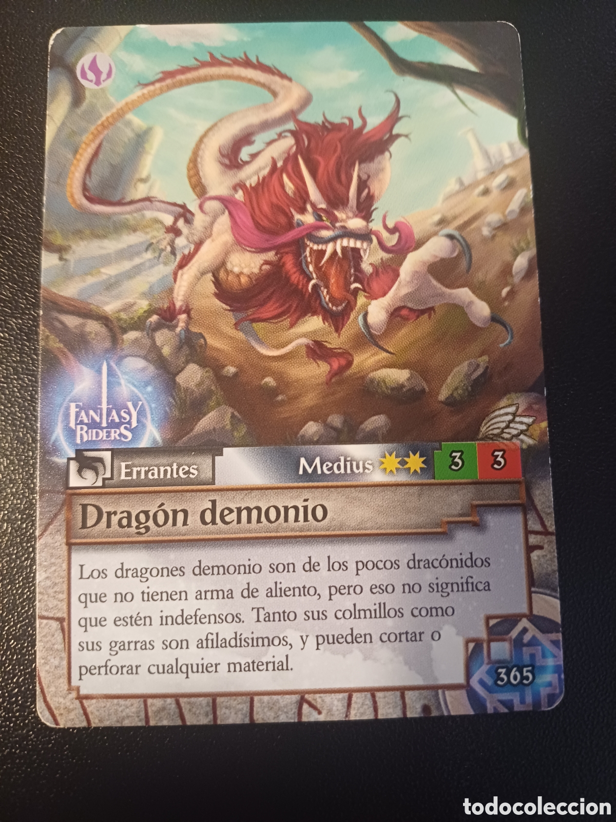 Coleccionismo Cromos antiguos: #365 DRAGON DEMONIO MEDIUS FANTASY RIDERS EL RESURGIR DE LOS DRAGONES 2021