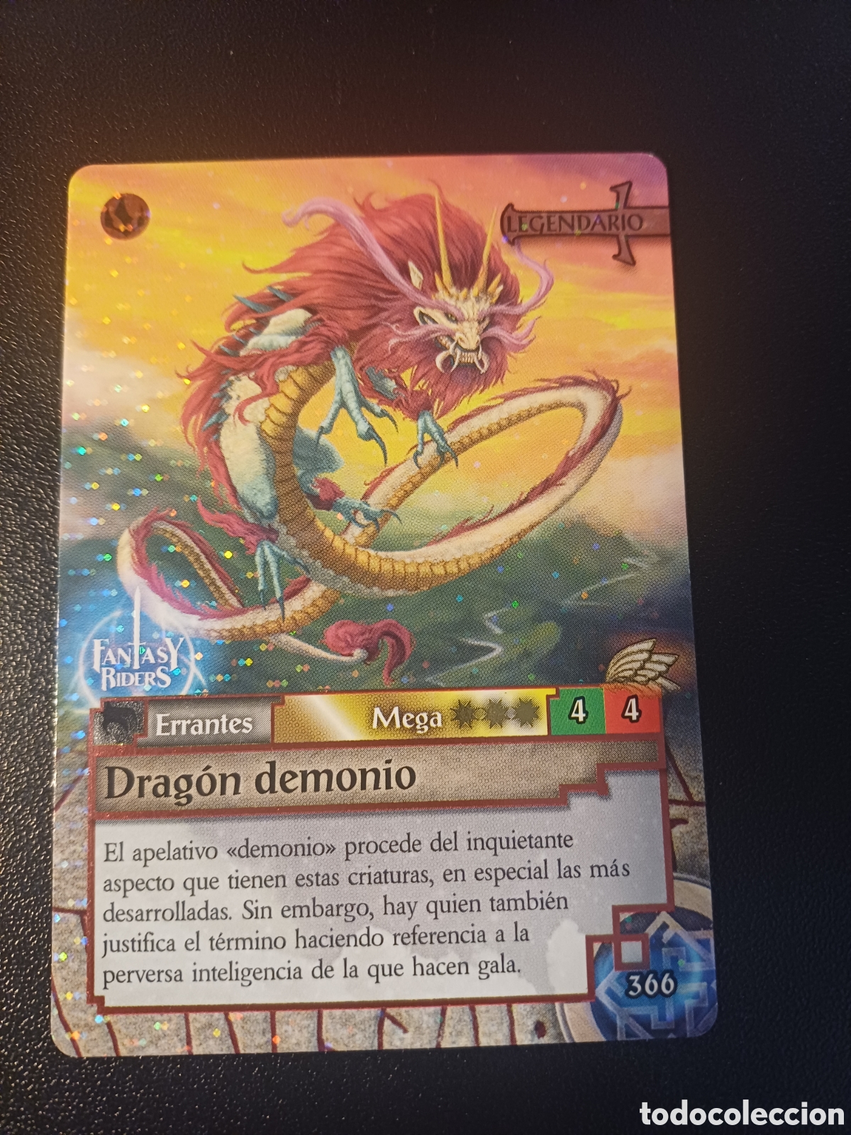 Coleccionismo Cromos antiguos: #366 DRAGON DEMONIO MEGA FANTASY RIDERS EL RESURGIR DE LOS DRAGONES 2021