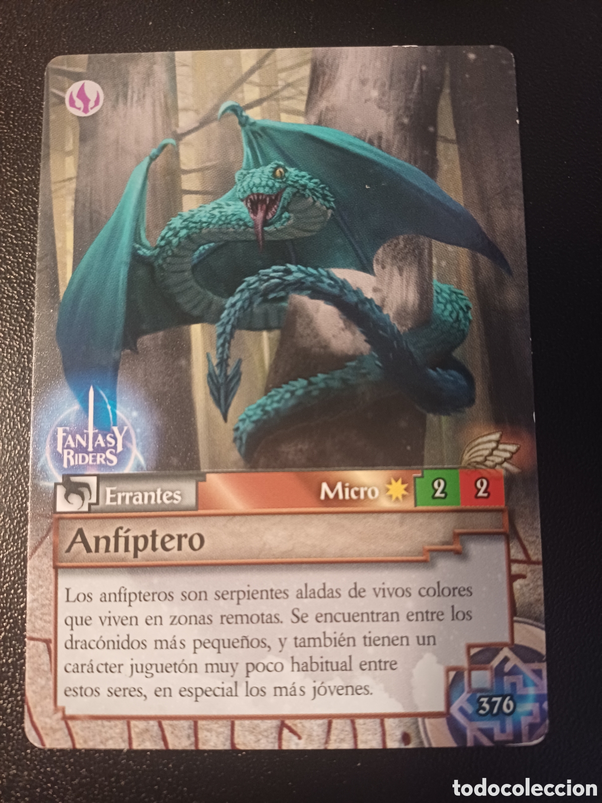 Coleccionismo Cromos antiguos: #376 ANFIPTERO MICRO FANTASY RIDERS EL RESURGIR DE LOS DRAGONES 2021