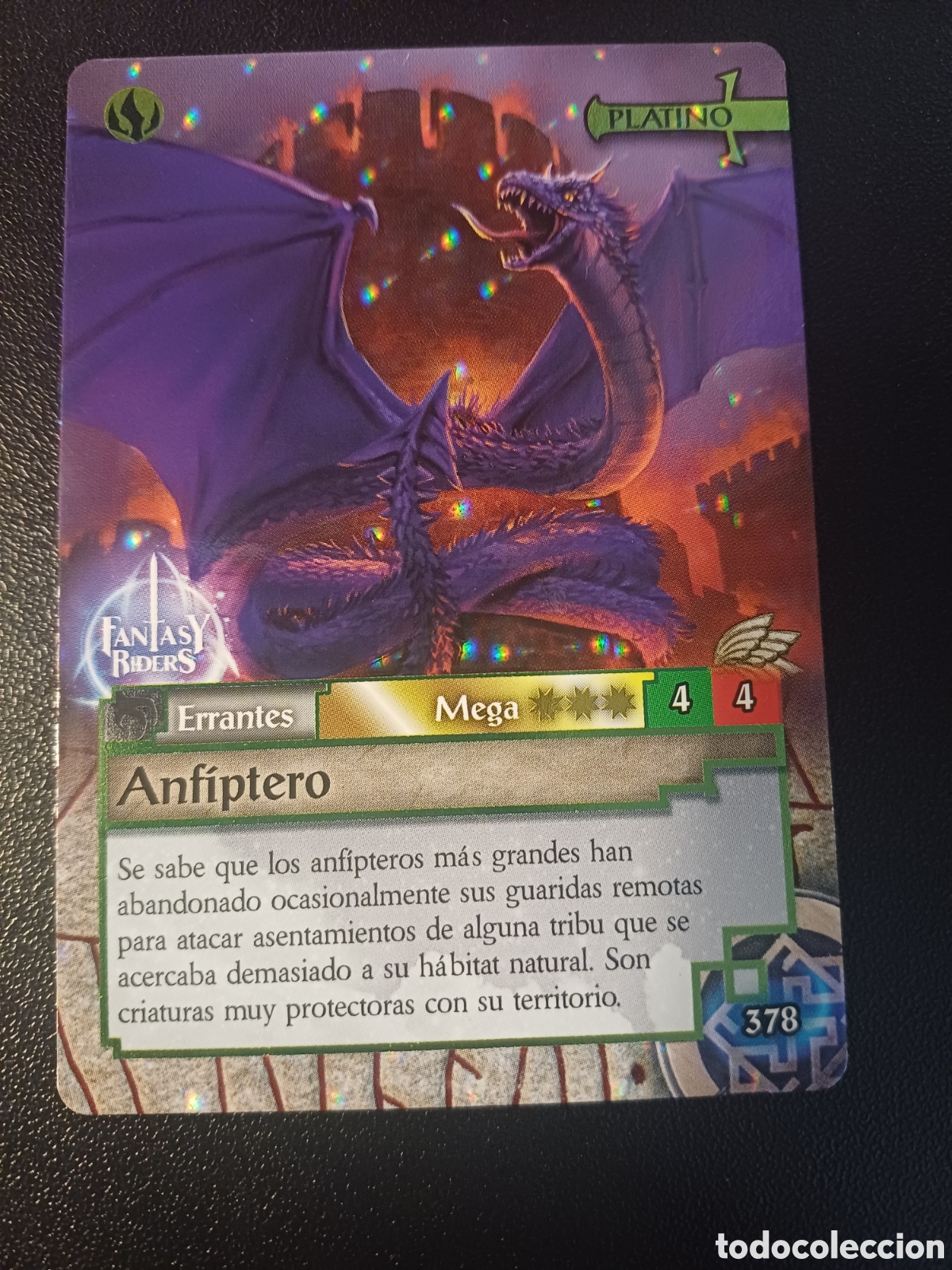 Coleccionismo Cromos antiguos: #378 ANFIPTERO MEGA FANTASY RIDERS EL RESURGIR DE LOS DRAGONES 2021