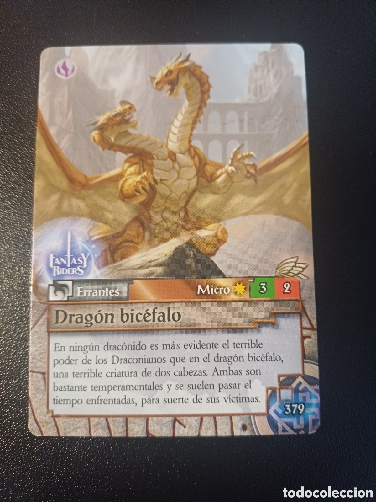 Coleccionismo Cromos antiguos: #379 DRAGON BICEFALO MICRO FANTASY RIDERS EL RESURGIR DE LOS DRAGONES 2021