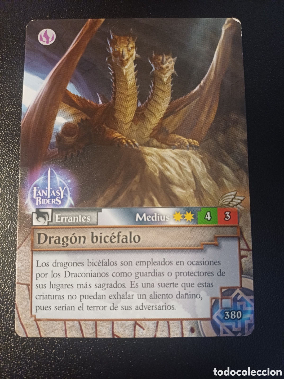 Coleccionismo Cromos antiguos: #380 DRAGON BICEFALO MEDIUS FANTASY RIDERS EL RESURGIR DE LOS DRAGONES 2021