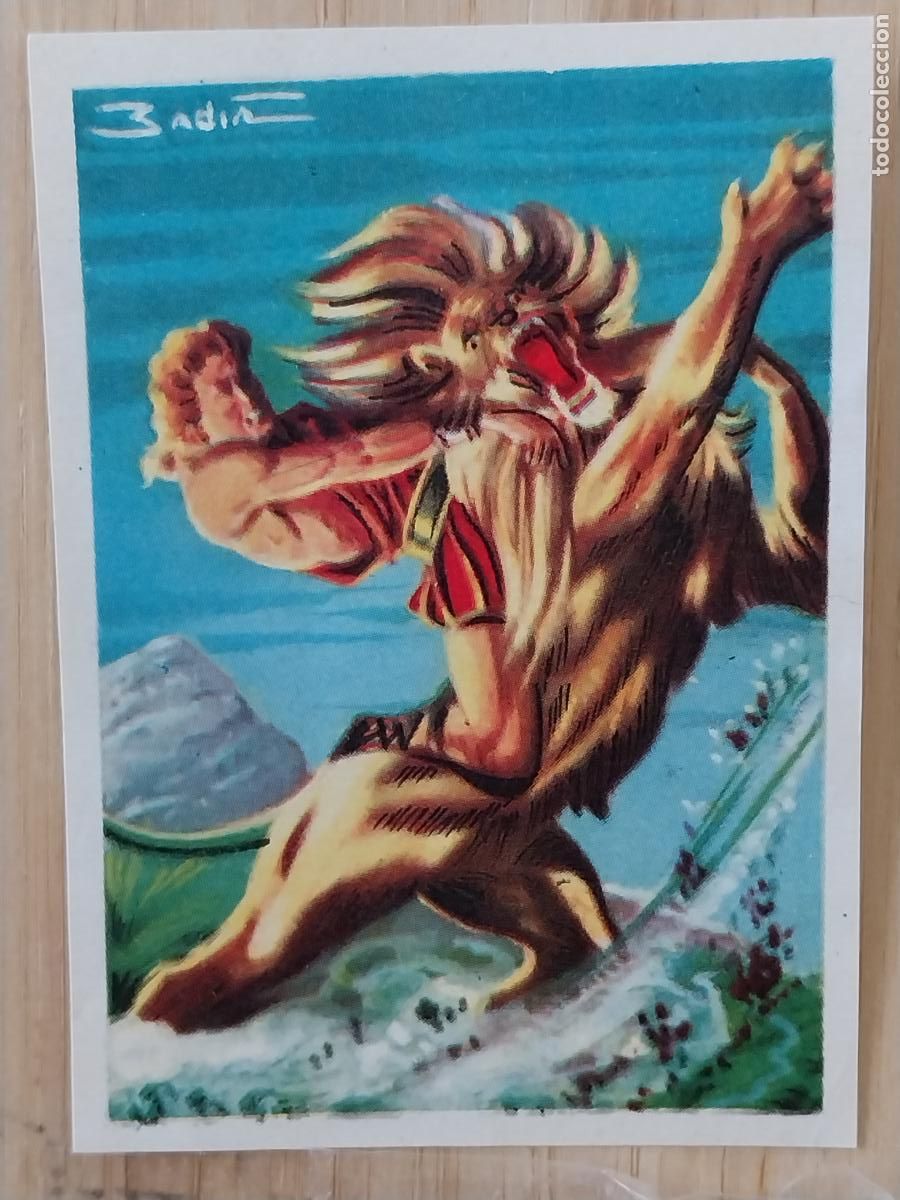 Coleccionismo Cromos antiguos: SANSON CHOCOLATE HUESO ATECA HEROES LEGENDARIOS CROMO 18 SIN PEGAR NUNCA ILUSTRACION BADIA