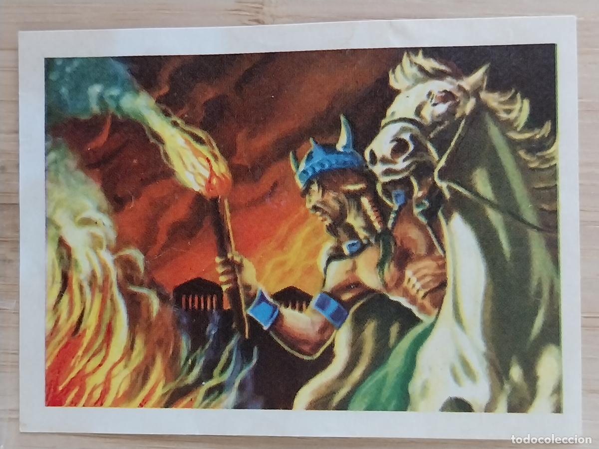 Coleccionismo Cromos antiguos: ATILA CHOCOLATE * HUESO ATECA HEROES LEGENDARIOS CROMO 54 RECUPERADO ILUSTRACION BADIA