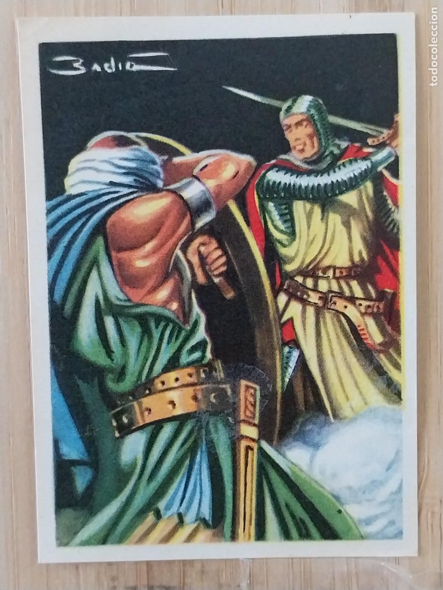Coleccionismo Cromos antiguos: RICARDO CORAZON LEON CHOCOLATE HUESO ATECA HEROES LEGENDARIOS CROMO 60 RECUPERADO ILUSTRACION BADIA