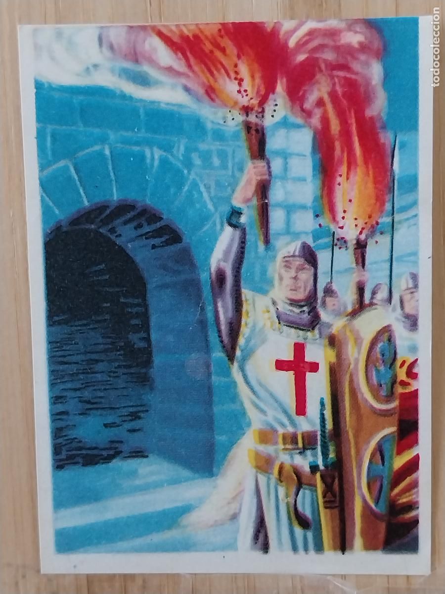 Coleccionismo Cromos antiguos: CID CAMPEADOR CHOCOLATE HUESO ATECA HEROES LEGENDARIOS CROMO 76 ILUSTRACION BADIA