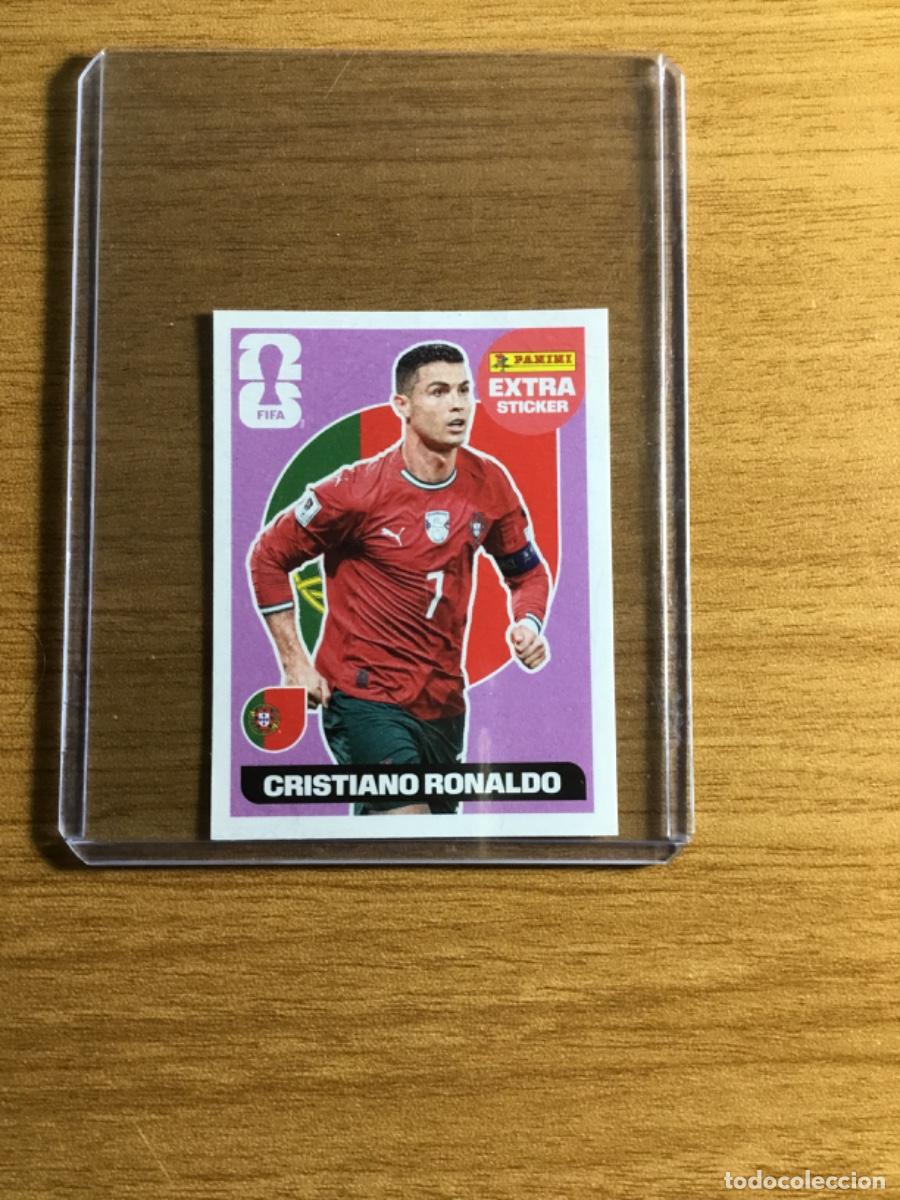 Coleccionismo Cromos antiguos: FIFA WORLD CUP 2026 CRISTIANO RONALDO EXTRA STICKER MORADO