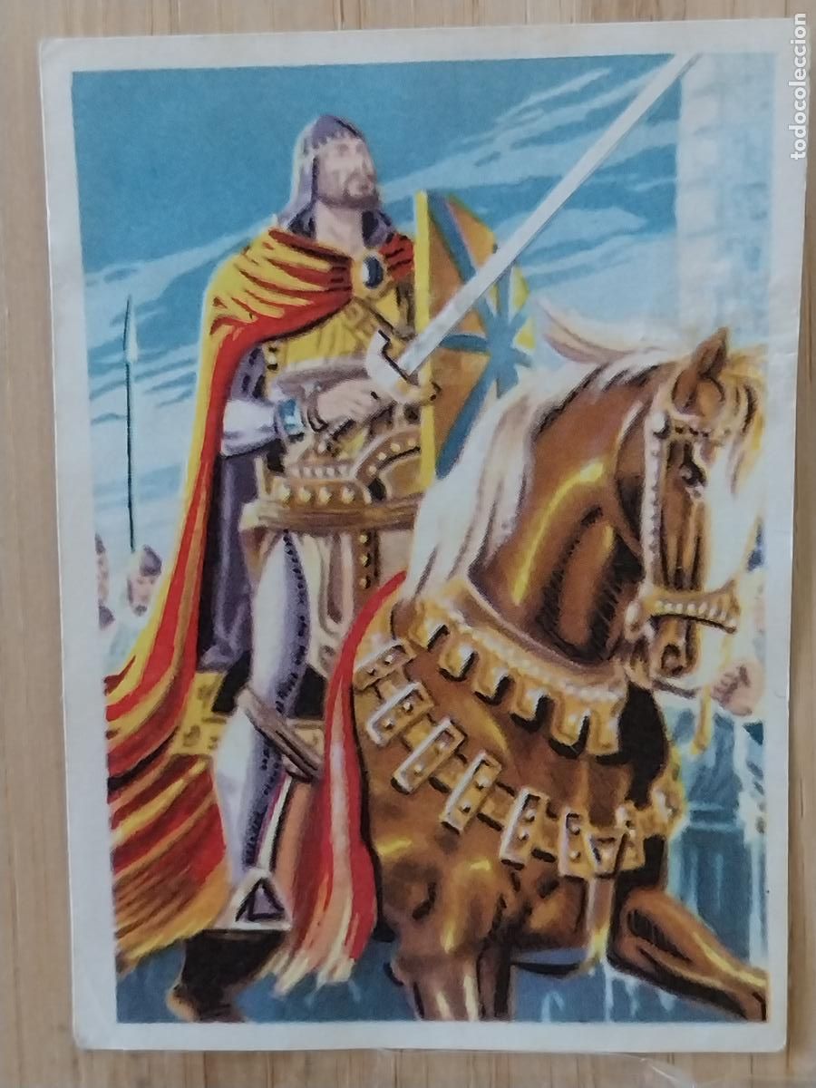 Coleccionismo Cromos antiguos: CID CAMPEADOR CHOCOLATE HUESO ATECA HEROES LEGENDARIOS CROMO 77 RECUPERADO ILUSTRACION BADIA