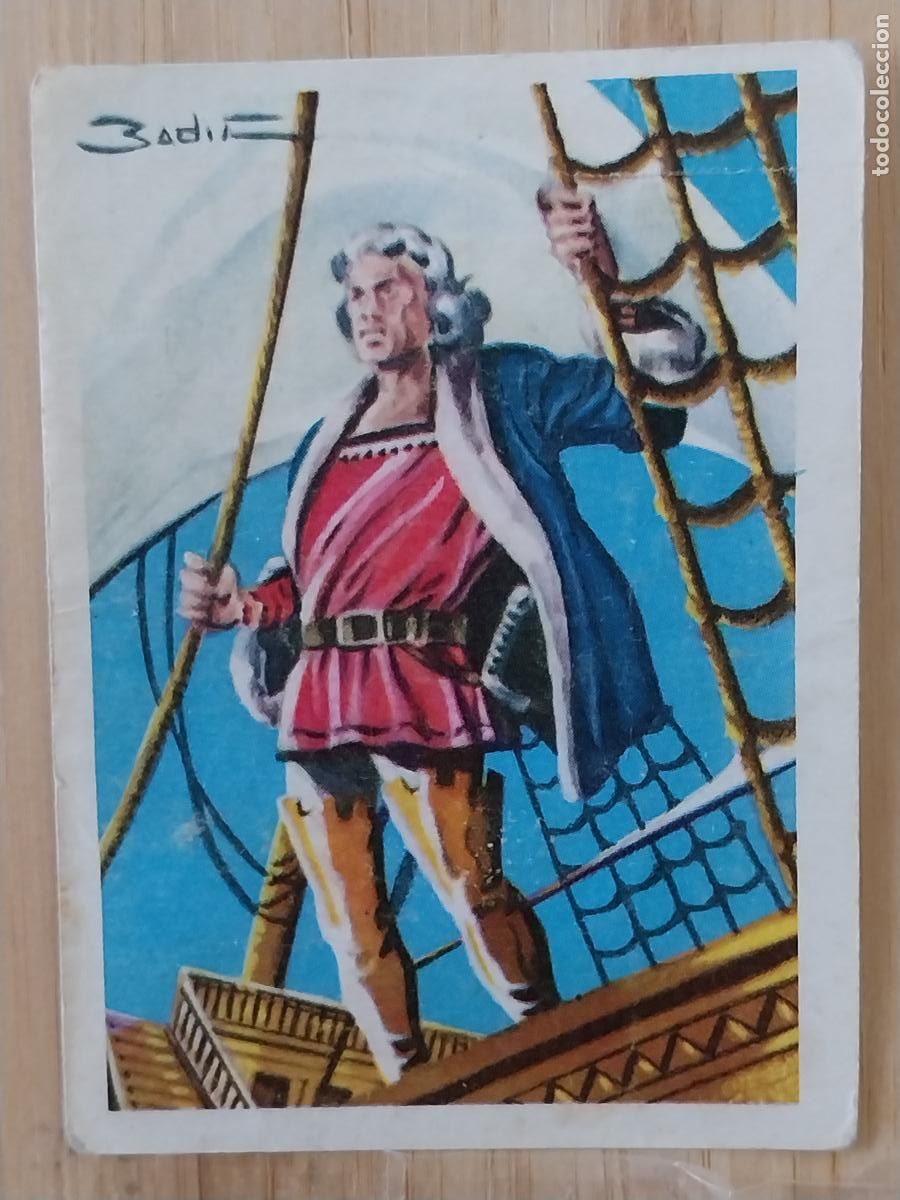 Coleccionismo Cromos antiguos: CRISTOBAL * COLON HUESO ATECA HEROES LEGENDARIOS CROMO 81 ILUSTRACION BADIA