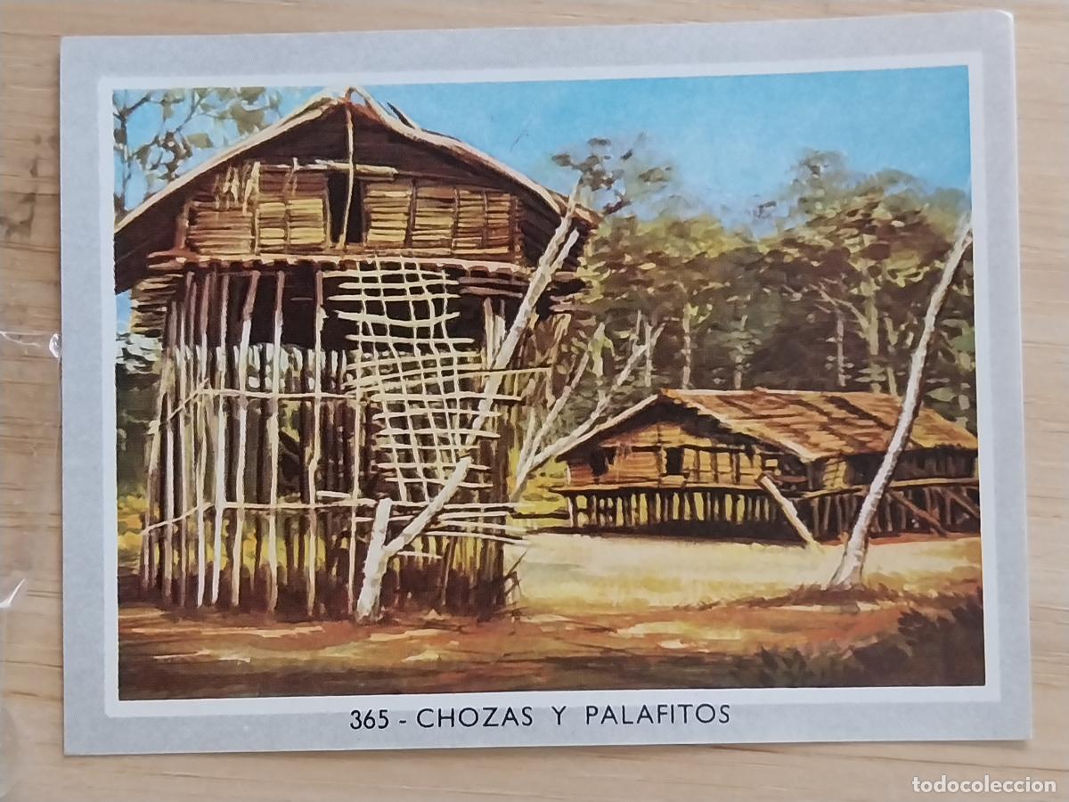 Coleccionismo Cromos antiguos: CHOZAS PALAFITOS VIDA COLOR 2 CROMO 365 SIN PEGAR NUNCA 6X8.5CMS