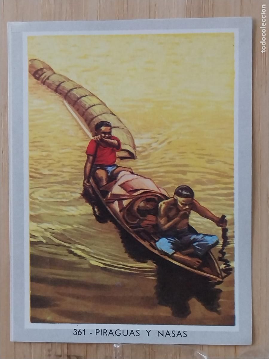 Coleccionismo Cromos antiguos: PIRAGUAS NASAS VIDA COLOR 2 CROMO 361 SIN PEGAR NUNCA 6X8.5CMS