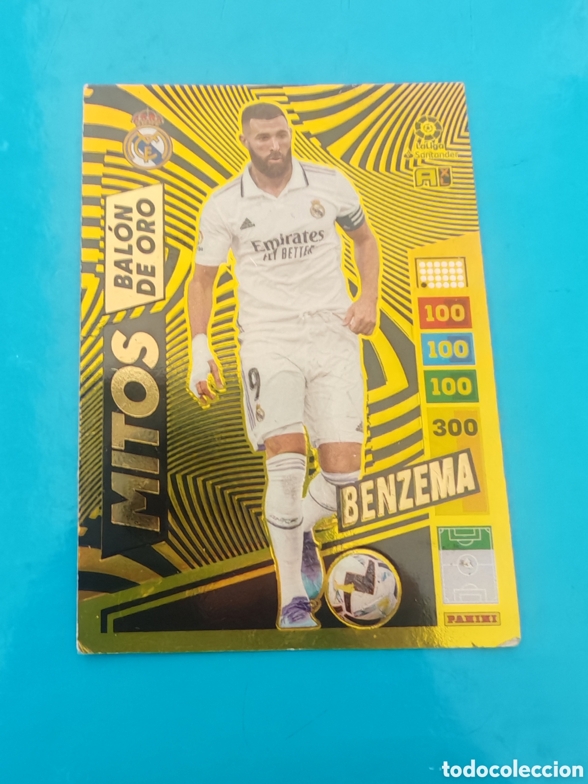 Coleccionismo Cromos antiguos: Mitos balon de oro Benzema adrenalyn 22-23
