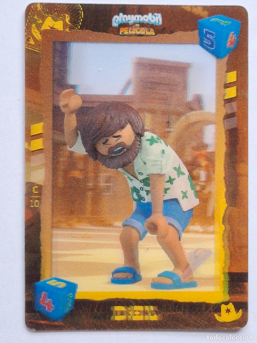 Coleccionismo Cromos antiguos: C10 DEL Cromo - Card lenticular PLAYMOBIL La Pel&iacute;cula
