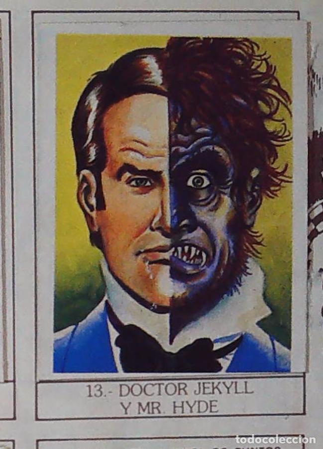 Coleccionismo Cromos antiguos: monstruos mundicrom a&ntilde;os 80 cromo recuperado 13 doctor jekyll y mr hyde