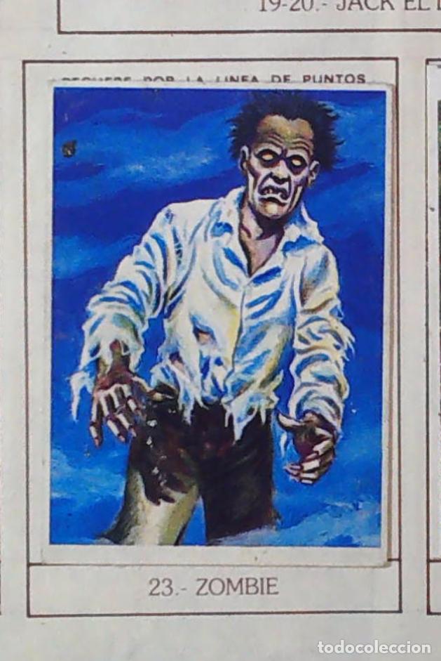 Coleccionismo Cromos antiguos: monstruos mundicrom a&ntilde;os 80 cromo recuperado 23 ZOMBIE