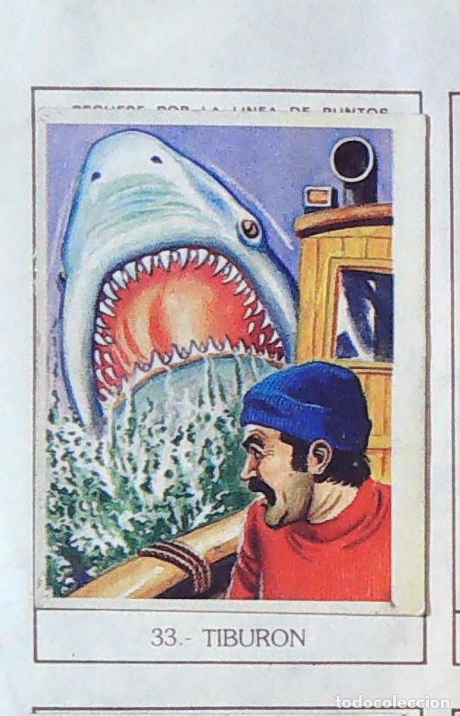 Coleccionismo Cromos antiguos: monstruos mundicrom a&ntilde;os 80 cromo recuperado 33 TIBURON JAWS JAWLS
