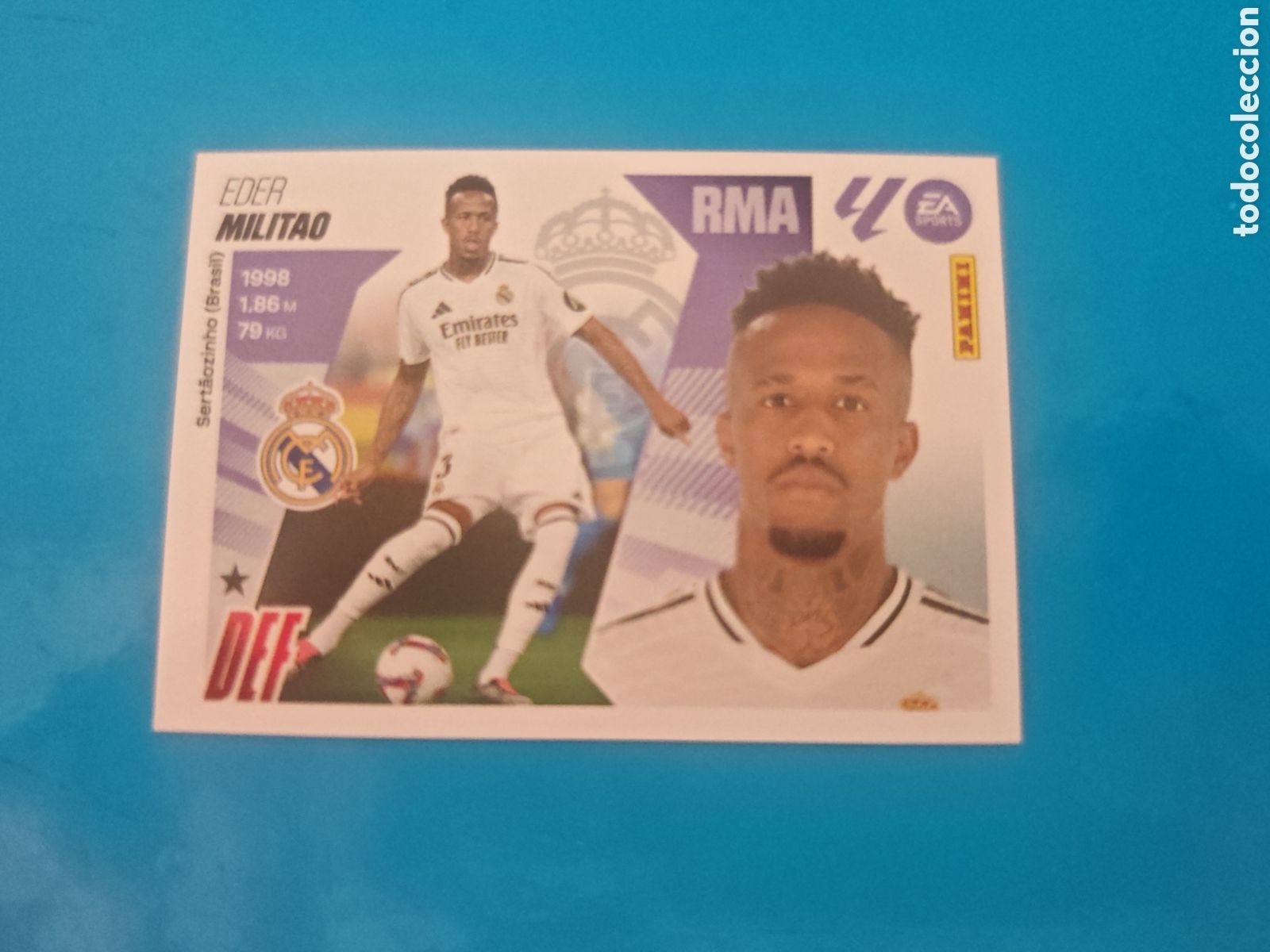 Coleccionismo Cromos antiguos: Eder Militao 8 Liga Este 25-26 Real Madrid