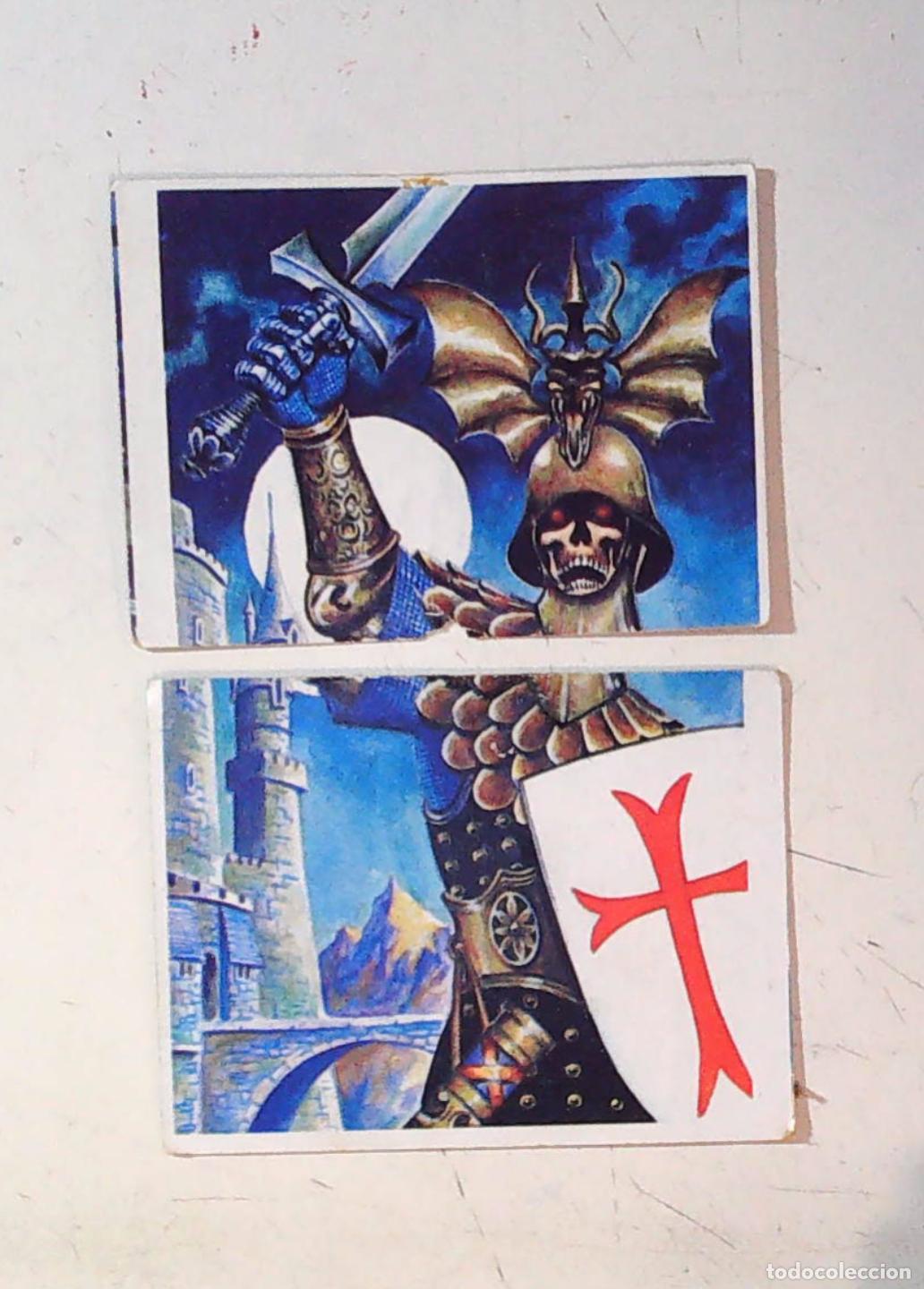 Coleccionismo Cromos antiguos: monstruos mundicrom a&ntilde;os 80 cromo recuperado 57 58 EL GUARDIAN DE MONT SEGUR
