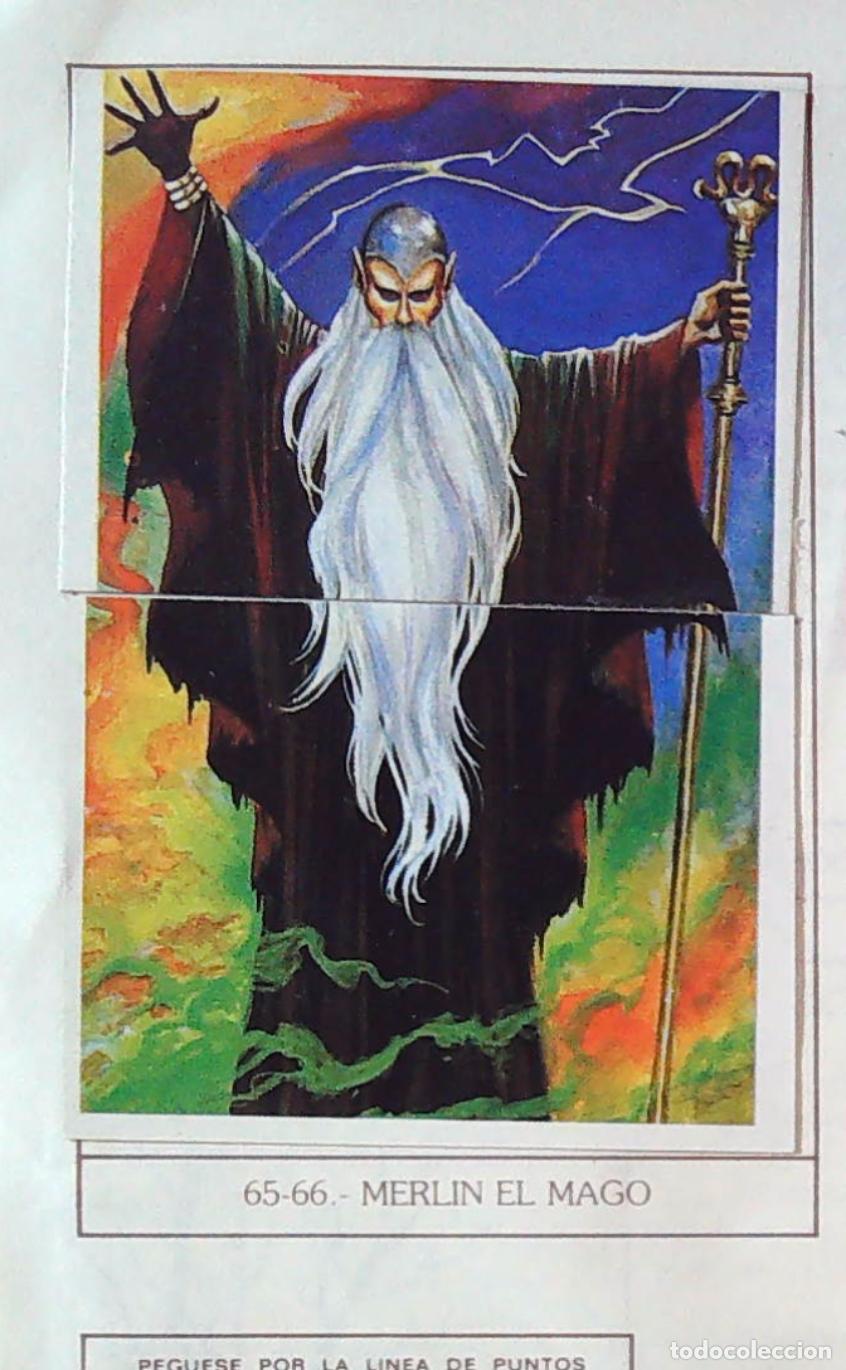 Coleccionismo Cromos antiguos: monstruos mundicrom a&ntilde;os 80 cromo recuperado 65 66 MERLIN EL MAGO