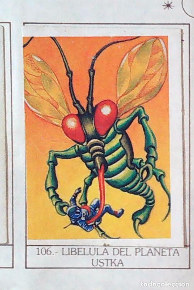 Coleccionismo Cromos antiguos: monstruos mundicrom a&ntilde;os 80 cromo recuperado 106 LIBELULA DEL PLANETA USTKA