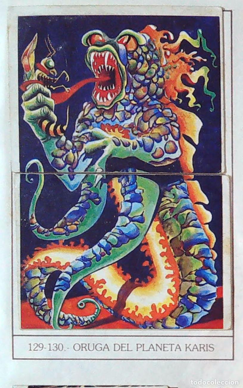Coleccionismo Cromos antiguos: monstruos mundicrom a&ntilde;os 80 cromo recuperado 129 130 ORUGA DEL PLANETA KARIS