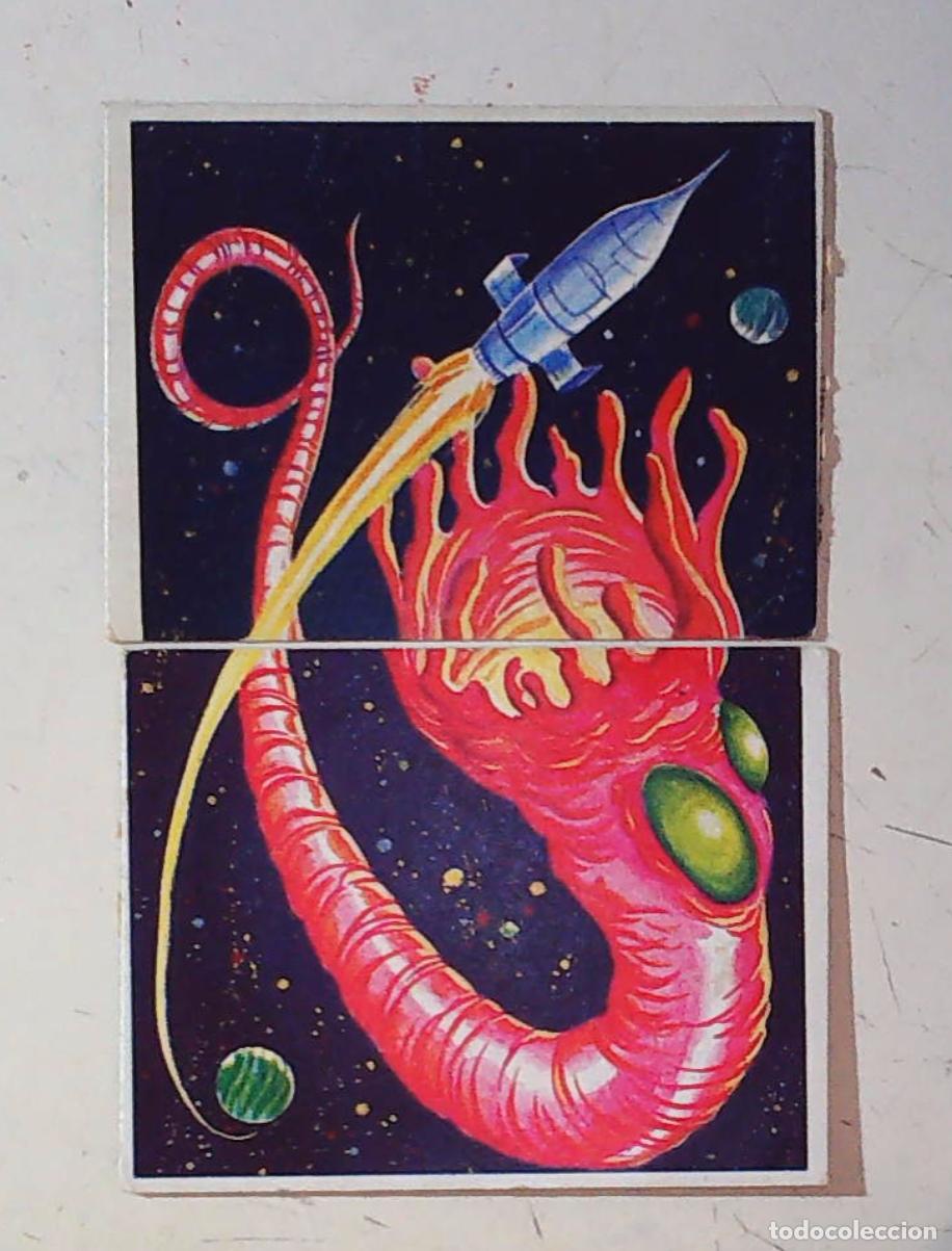 Coleccionismo Cromos antiguos: monstruos mundicrom a&ntilde;os 80 cromo recuperado 142 143 LAMPREA ESPACIAL