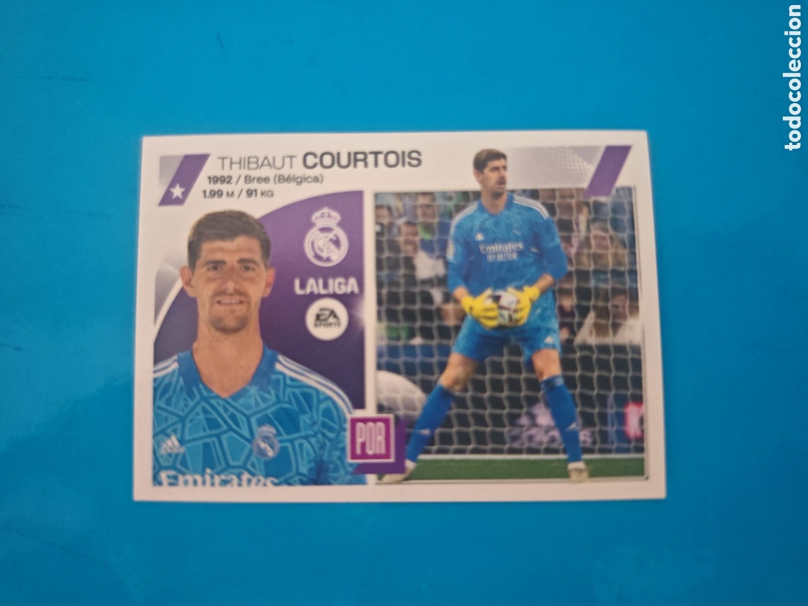 Coleccionismo Cromos antiguos: Thibaut Courtois 3 Liga Este 23-24 Real Madrid