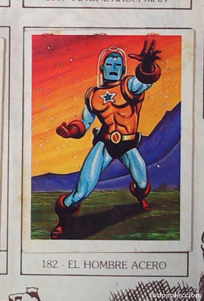 Coleccionismo Cromos antiguos: monstruos mundicrom a&ntilde;os 80 cromo recuperado 182 EL HOMBRE DE ACERO