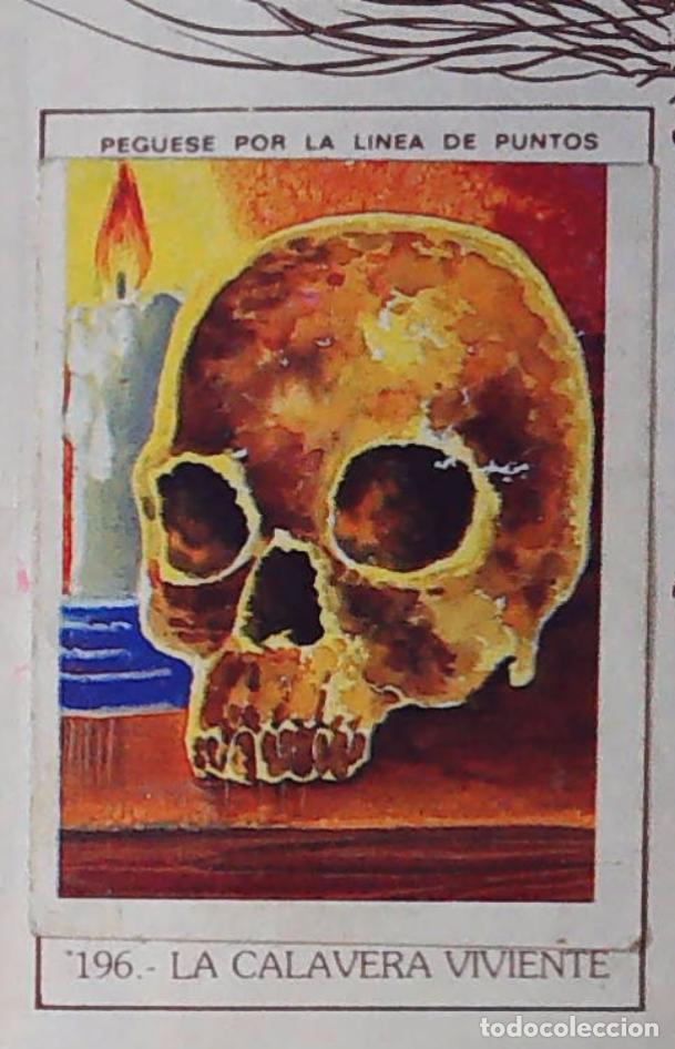 Coleccionismo Cromos antiguos: monstruos mundicrom a&ntilde;os 80 cromo recuperado 196 LA CALAVERA VIVIENTE