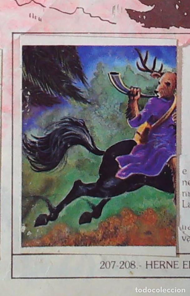 Coleccionismo Cromos antiguos: monstruos mundicrom a&ntilde;os 80 cromo recuperado 207 HEERNE EL CAZADOR