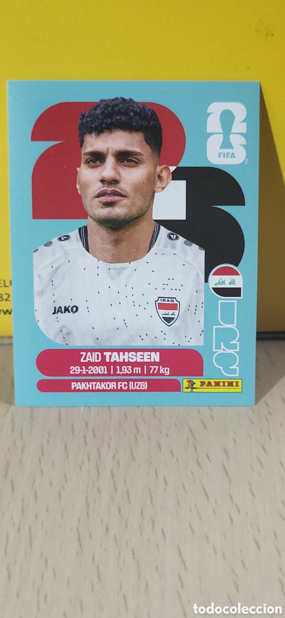 Collectionnisme Cartes &agrave; collectionner anciennes: TAHSEEN IRAQ IRQ N&ordm; 7 FIFA WORLD CUP 2026 PANINI MUNDIAL FIFA WORLD CUP