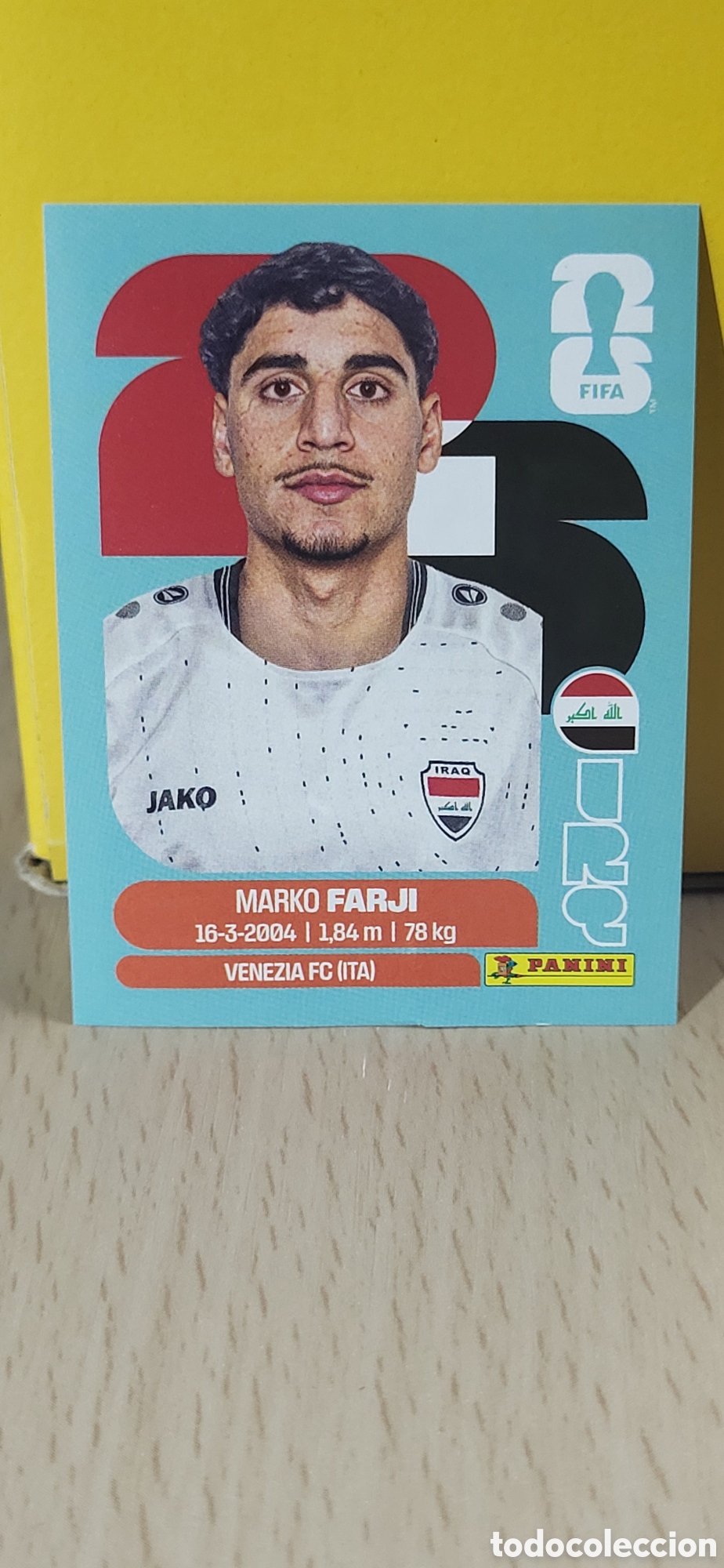 Coleccionismo Cromos antiguos: FARJI IRAQ IRQ N&ordm; 16 FIFA WORLD CUP 2026 PANINI MUNDIAL FIFA WORLD CUP