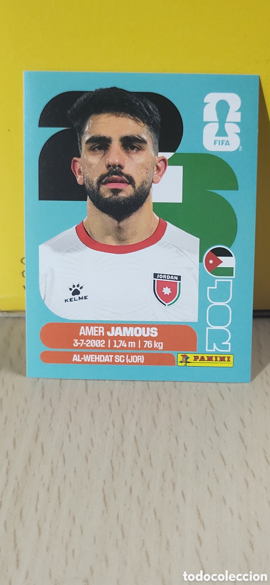 Coleccionismo Cromos antiguos: JAMOUS JORDANIA JOR N&ordm; 14 FIFA WORLD CUP 2026 PANINI MUNDIAL FIFA WORLD CUP