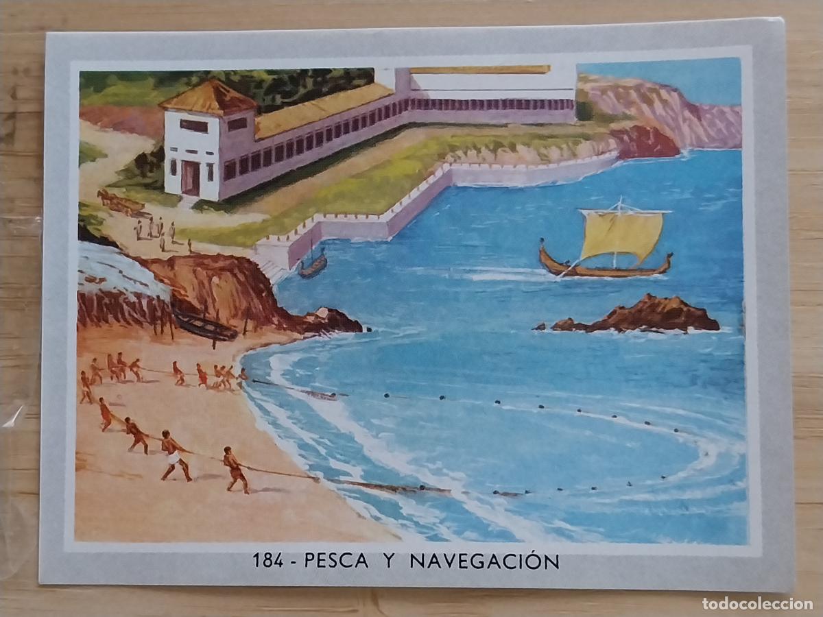Coleccionismo Cromos antiguos: PESCA NAVEGACION * VIDA COLOR 2 CROMO 184 * SIN PEGAR NUNCA 6X8.5CMS